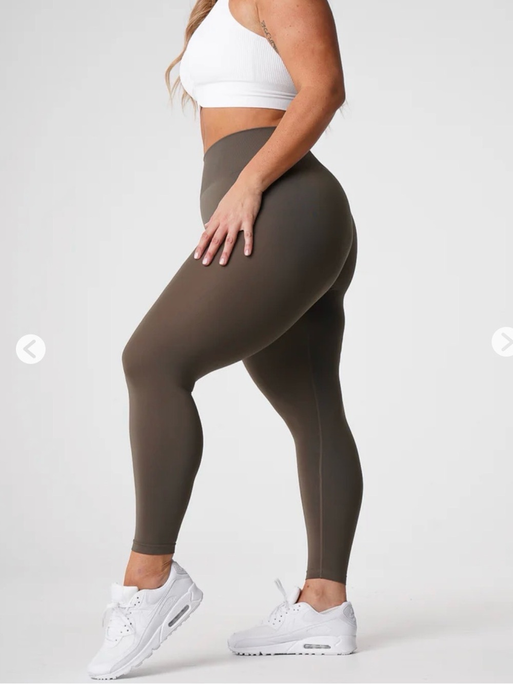 NVGTN Olive Solid Seamless Leggings